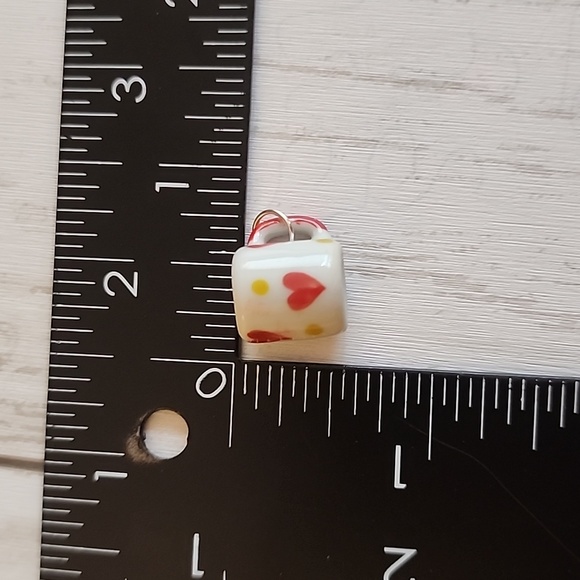 I Love Coffee NECKLACE Ceramic Mug 925S Plated 20 inch chain - Picture 4 of 5